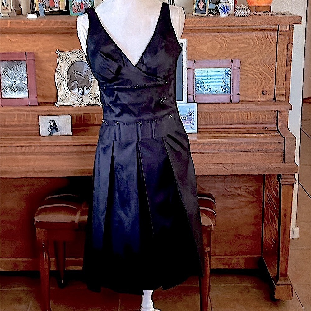 Oleg Cassini Sequin Black Dress Size S